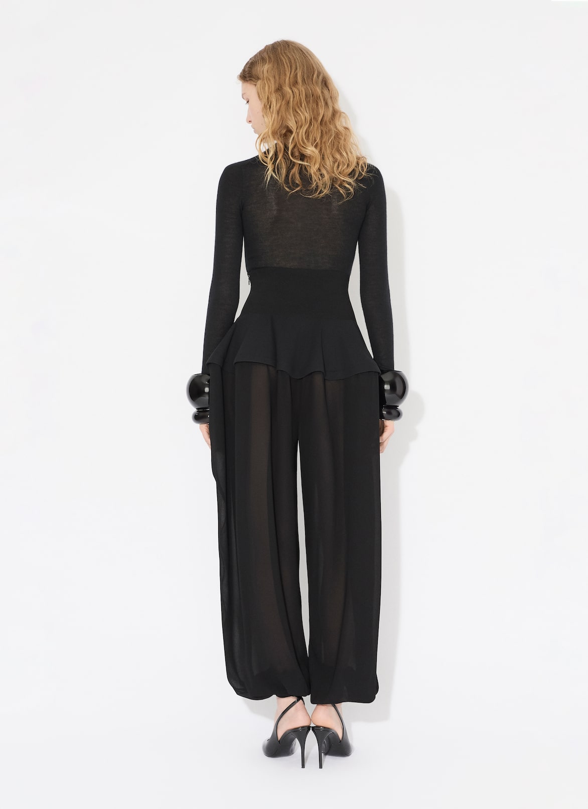 CASHMERE BODYSUIT ALAÏA BLACK CASHMERE BODYSUIT